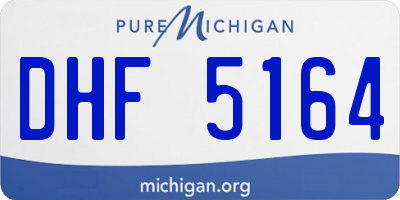 MI license plate DHF5164