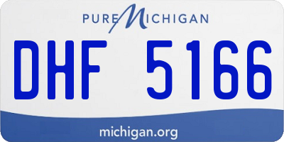 MI license plate DHF5166