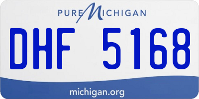 MI license plate DHF5168