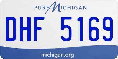MI license plate DHF5169
