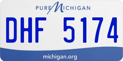 MI license plate DHF5174