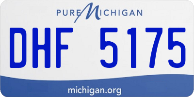 MI license plate DHF5175
