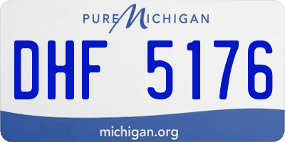 MI license plate DHF5176