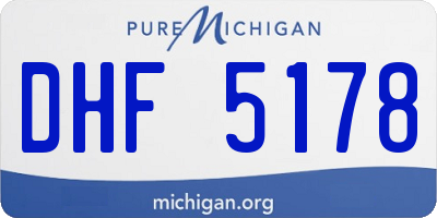 MI license plate DHF5178