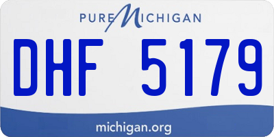 MI license plate DHF5179