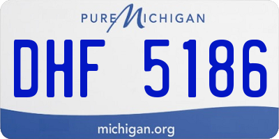 MI license plate DHF5186