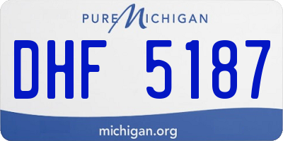 MI license plate DHF5187