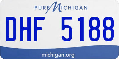 MI license plate DHF5188