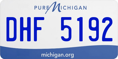 MI license plate DHF5192