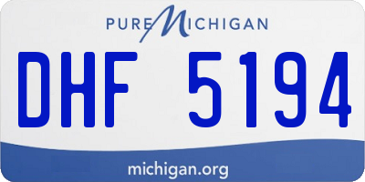 MI license plate DHF5194