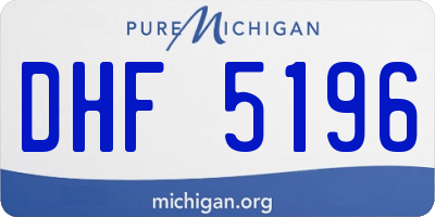 MI license plate DHF5196