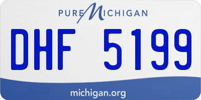 MI license plate DHF5199