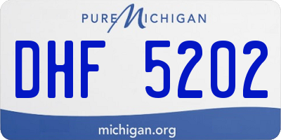 MI license plate DHF5202