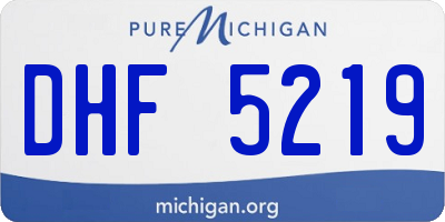 MI license plate DHF5219