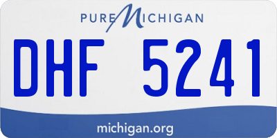 MI license plate DHF5241