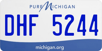MI license plate DHF5244