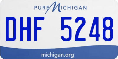 MI license plate DHF5248