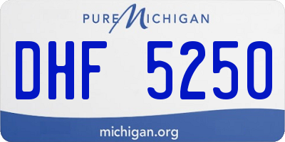 MI license plate DHF5250