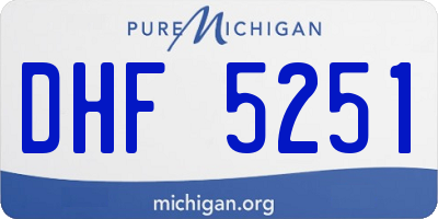 MI license plate DHF5251
