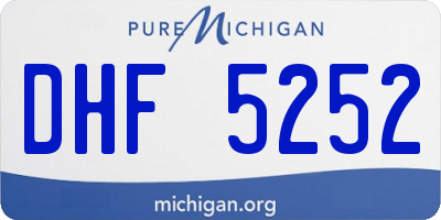 MI license plate DHF5252