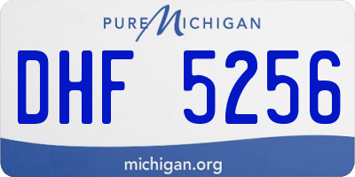 MI license plate DHF5256