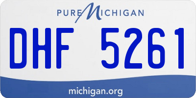 MI license plate DHF5261
