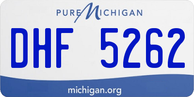 MI license plate DHF5262
