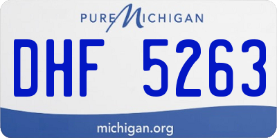 MI license plate DHF5263