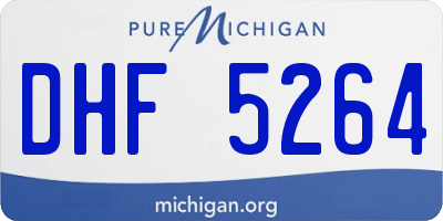 MI license plate DHF5264