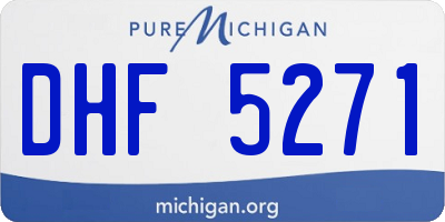 MI license plate DHF5271