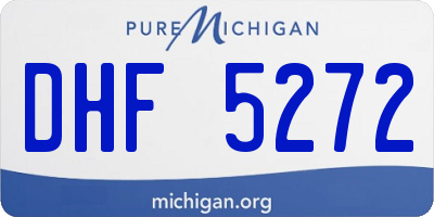 MI license plate DHF5272
