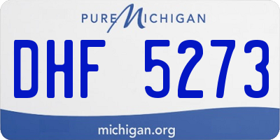 MI license plate DHF5273