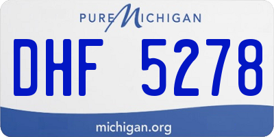 MI license plate DHF5278