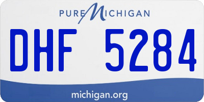 MI license plate DHF5284