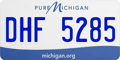 MI license plate DHF5285
