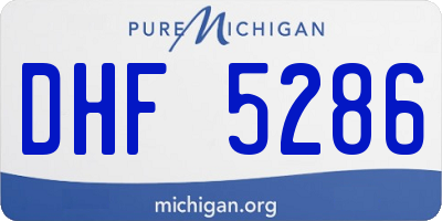MI license plate DHF5286