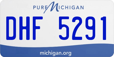MI license plate DHF5291