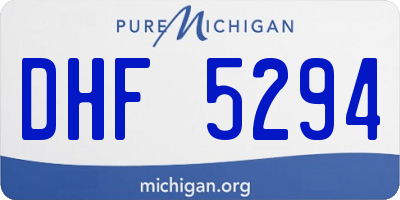 MI license plate DHF5294