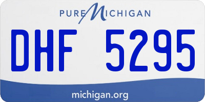 MI license plate DHF5295
