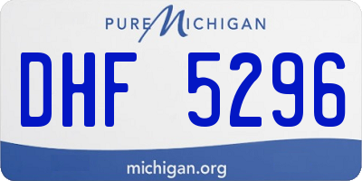 MI license plate DHF5296