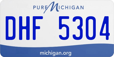 MI license plate DHF5304