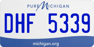 MI license plate DHF5339