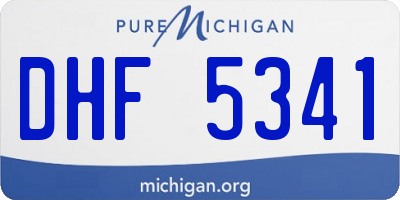 MI license plate DHF5341