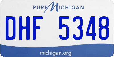 MI license plate DHF5348