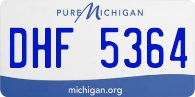 MI license plate DHF5364