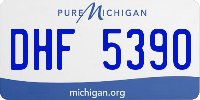MI license plate DHF5390
