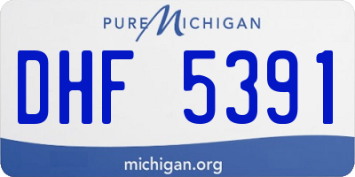 MI license plate DHF5391