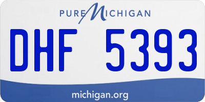 MI license plate DHF5393