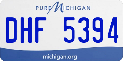 MI license plate DHF5394