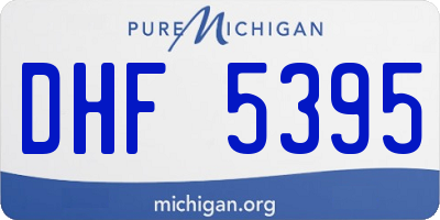 MI license plate DHF5395